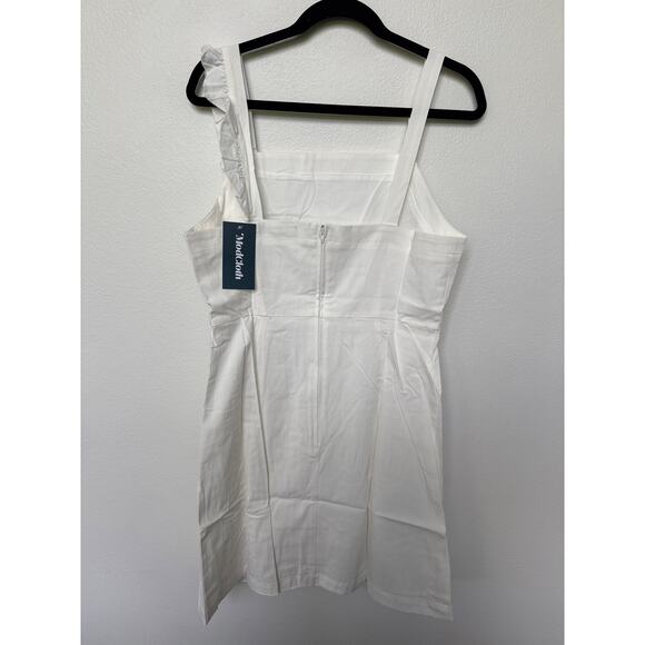 ModCloth Get Ready to Reffle Mini Dress White Size 12 NWT - Picture 5 of 10